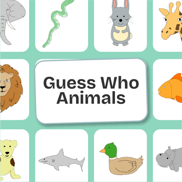 Online Animal Guess Who Game for children