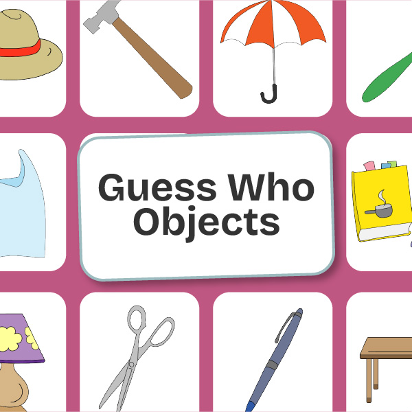 Online Objects Guess Who Game for Children