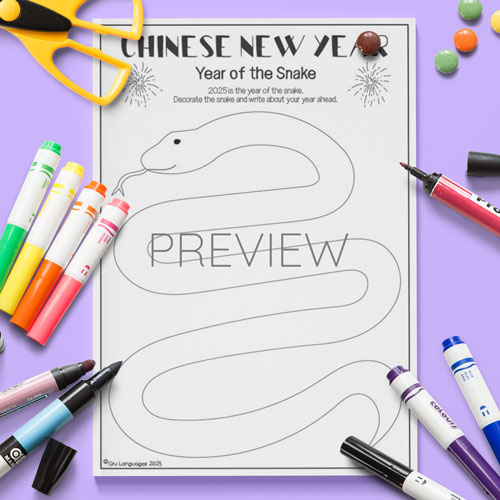 Chinese New Year Snake Activity for Children