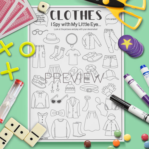 Clothes I Spy Game for Children