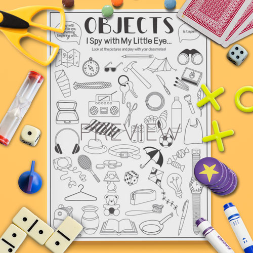 Common Objects I Spy Game for Children