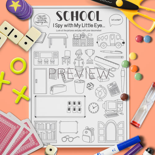 Printable I Spy School Game for Children