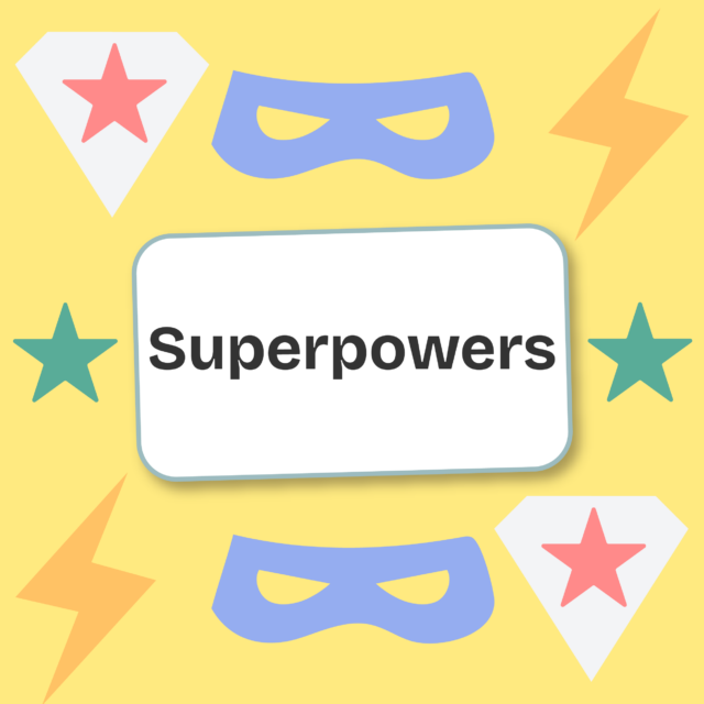 Superpower conversation cards for children