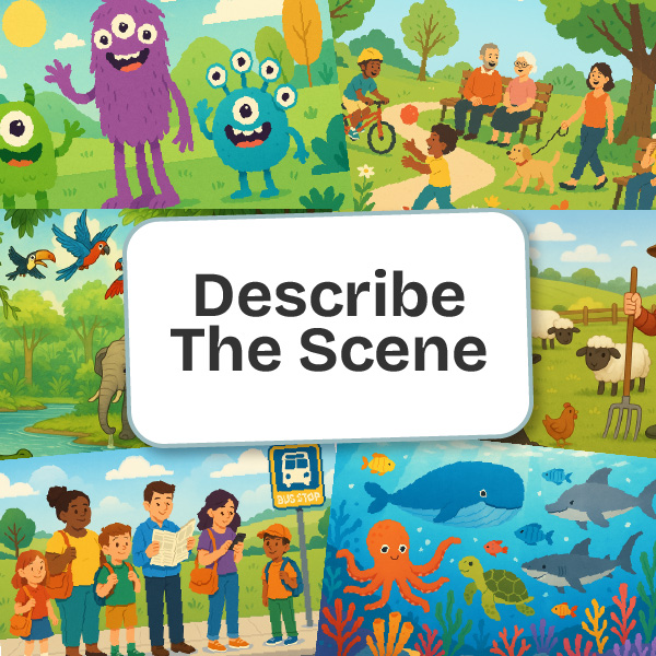 describe the scene online activity for children