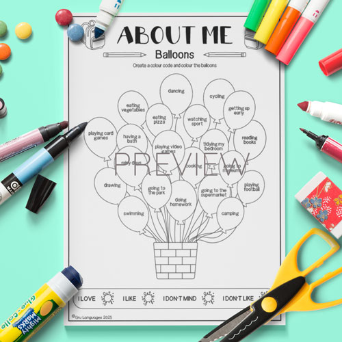 Back to school, about me balloon activity for children