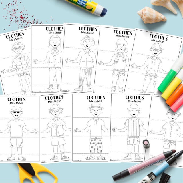 Boys clothes mix and match craft