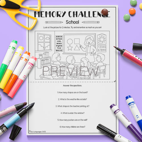 School memory challenge for children