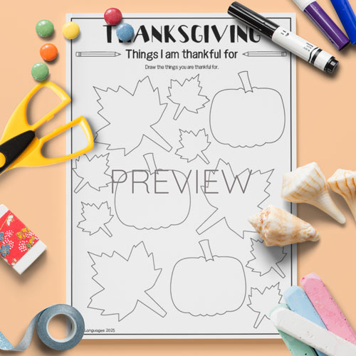 Thanksgiving gratitude activity for children