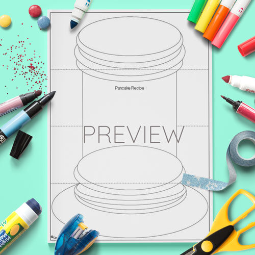 Pancake Day pull down craft activity for children