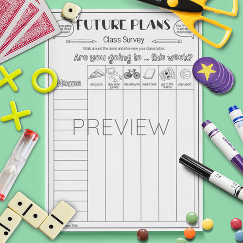 Going to class survey for children learning English